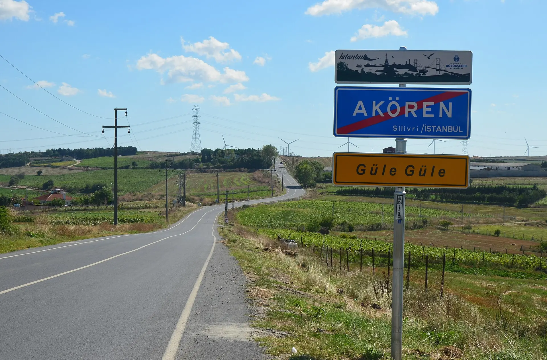 Akören köyü ve çevresindeki tarlalar, Silivri
